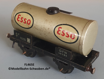 Fleischmann 465 E Spur 0, Kesselwagen ESSO, 2-achs, Metall
