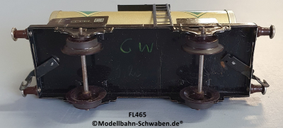 Fleischmann 465 BV Spur 0, Kesselwagen ARAL, 2-achs, Metall, OVP