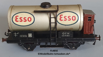 Fleischmann 485 E Spur 0, Kesselwagen ESSO, 2-achs, Metall, Bremserhaus