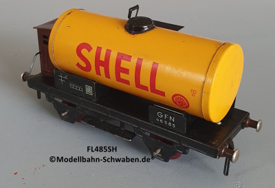 Fleischmann 485 SH Spur 0, Kesselwagen SHELL, 2-achs, Metall, Bremserhaus Fleischmann 485 SH Spur 0, Kesselwagen SHELL, 2-achs, Metall, Bremserhaus
