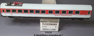 Fleischmann 5114 H0 IC/EC-Bordrestaurantwagen WRmz, DB, OVP
