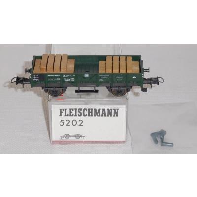 Fleischmann 5202 H0 Kranbeiwagen mit Stützenplatten, DB, OVP