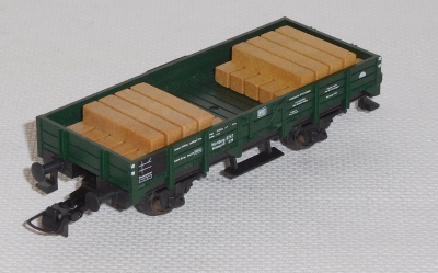 Fleischmann 5202 H0 Kranbeiwagen mit Stützenplatten, DB, OVP