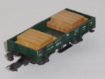 Fleischmann 5202 H0 Kranbeiwagen mit Stützenplatten, DB, OVP
