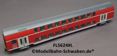 Fleischmann 5624 H0 Doppelstockwagen, 1./2.-Kl.Bel. DABz 756. BN 50 80 36-35 076-9, DB
