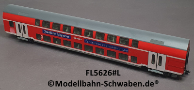 Fleischmann 5626 H0 Doppelstockwagen, 2.-Kl. FAZ, Bel. DBz 751. BN 50 80 26-35 229-6, DB