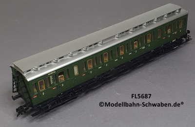 Fleischmann 5687 H0 Abteilwagen 2. Kl., DB, OVP