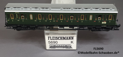 Fleischmann 5690 H0 Abteilwagen 2. Kl., DB, OVP