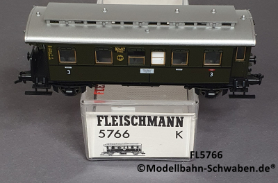 Fleischmann 5766 H0 Personenwagen 3. Kl., 92467 Breslau, DRG, OVP