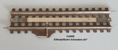 Fleischmann 600E Spur 0, Gleis Gerade Entkupplungsgleis, Hand, Länge 220 mm