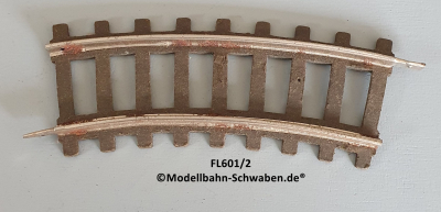 Fleischmann 601/2 Spur 0, Gleis Gebogen Länge 140 mm