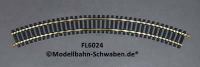 Fleischmann 6024 Modell-Gleis gebogen R1=357/45°