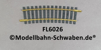 Fleischmann 6026 Modell-Gleis gebogen R1=357/15°