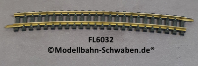 Fleischmann 6032 Modell-Gleis gebogen R2=415/15°
