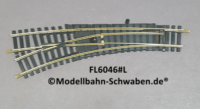 Fleischmann 6046#L Modell-Gleis Bogenweiche, Hand, links,