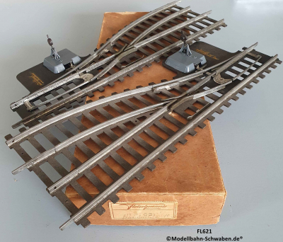 Fleischmann 621 Spur 0, Gleis Weichenpaar Handbetrieb, OVP