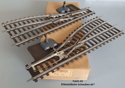 Fleischmann 621 Spur 0, Gleis Weichenpaar Handbetrieb, OVP