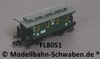 Fleischmann 8051 N Nebenbahn-Personenwagen, Ci Pr86, 3. Kl., BN 049 03, DRG