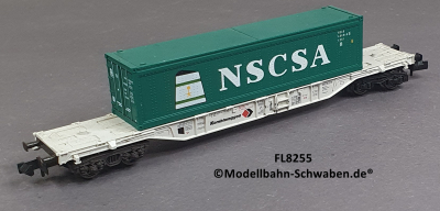 Fleischmann 8255 N Containertragwagen, NSCSA, Kombiwaggon