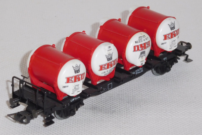 Fleischmann 864 H0 Behältertragwagen EKU, BN 015204, DB