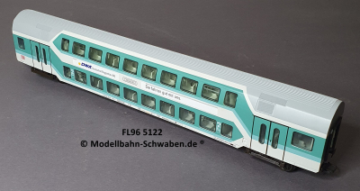 Fleischmann 965122 H0 Doppelstockwagen „DWA“ 2. Kl., DB, OVP, Beleuchtet
