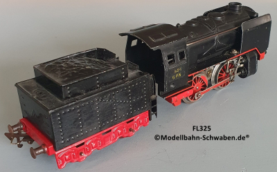 Fleischmann E325 Spur 0, Dampflok mit Schlepptender, Metall / Spritzlegierung