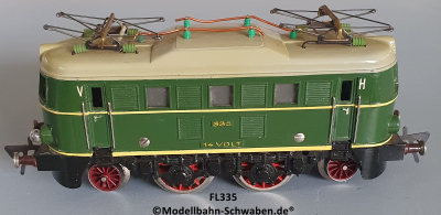 Fleischmann E335 Spur 0, E-Lok, Metall / Spritzlegierung,