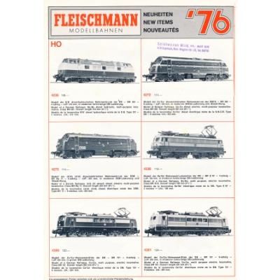 Fleischmann Neuheiten Prospekt 1976