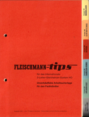 Fleischmann-Tips Arbeitsunterlage für Fachhändler Ausgbe 1979, Format A5