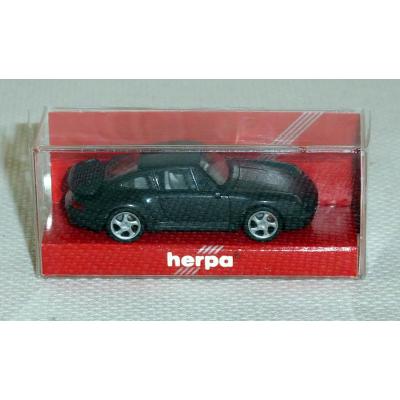 Herpa 021890-002 Porsche 911 Turbo, Schwarz