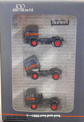 Herpa 7555 H0 Set 100 Jahre Automobil mit Zubehör aus 1986, OVP