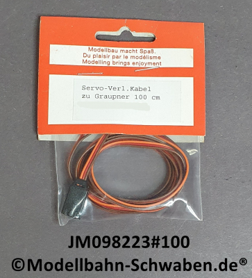 Jamara 098223 Servo Verlängerungskabel, Graupner, 0,14², flach L=1000mm, OVP