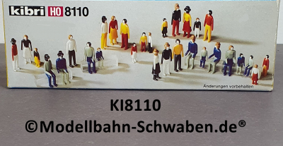 Kibri 8110 H0 Bausatz 1:87 Passanten 30 Stück sitzend / stehend, OVP
