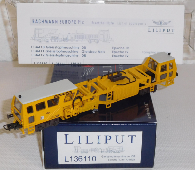 Liliput 136110 H0 Gleisstopfmaschine, DC Antrieb, DB, OVP