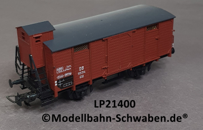 Liliput 21400 H0 Gedeckter Güterwagen m.Bremserhaus, BN 113214, DB, OVP