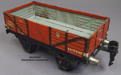 Märklin 16610 Spur 0, Offener Güterwagen, rotbraun, 130 mm