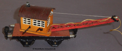 Märklin 1668 Spur 0, Blech Kranwagen m.Kranhaus, Bauzeit ca. 1947