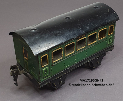 Märklin 17190 Spur 0, Blech Personenwagen 2./3. Kl., Grün