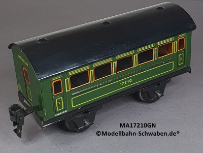 Märklin 17210 Spur 0, Blech Personenwagen 3. Kl., Grün
