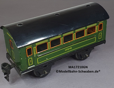 Märklin 17210 Spur 0, Blech Personenwagen 3. Kl., Grün