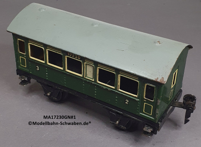 Märklin 17230 Spur 0, Blech Personenwagen 2./3. Kl., Grün, 145 mm