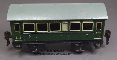 Märklin 17230 Spur 0, Blech Personenwagen 2./3. Kl., Grün, 145 mm