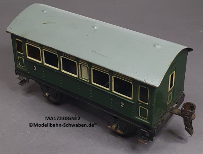 Märklin 17230 Spur 0, Blech Personenwagen 2./3. Kl., Grün, 145 mm