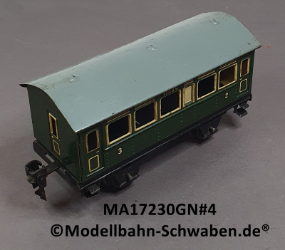 Märklin 17230 Spur 0, Blech Personenwagen 2./3. Kl., Grün, 145 mm