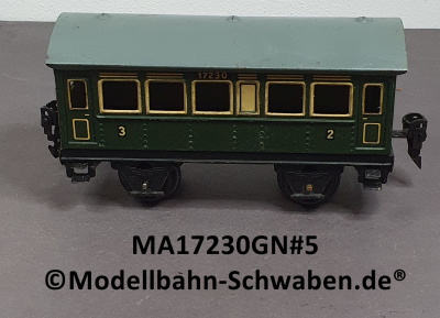 Märklin 17230 Spur 0, Blech Personenwagen 2./3. Kl., Grün, 145 mm