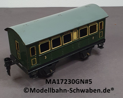 Märklin 17230 Spur 0, Blech Personenwagen 2./3. Kl., Grün, 145 mm