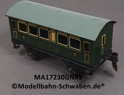 Märklin 17230 Spur 0, Blech Personenwagen 2./3. Kl., Grün, 145 mm