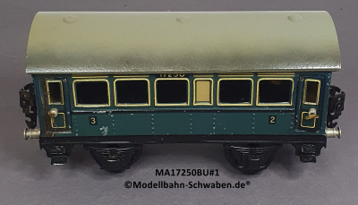 Märklin 17250 Spur 0, Blech Personenwagen 2./3. Kl., Blau, 165 mm