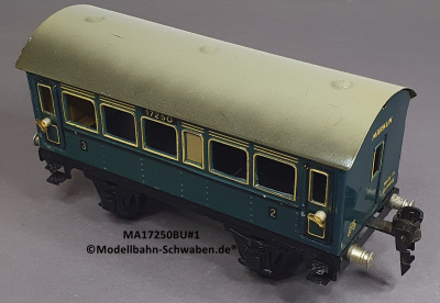 Märklin 17250 Spur 0, Blech Personenwagen 2./3. Kl., Blau, 165 mm