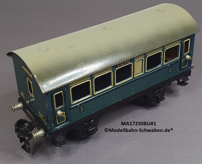 Märklin 17250 Spur 0, Blech Personenwagen 2./3. Kl., Blau, 165 mm